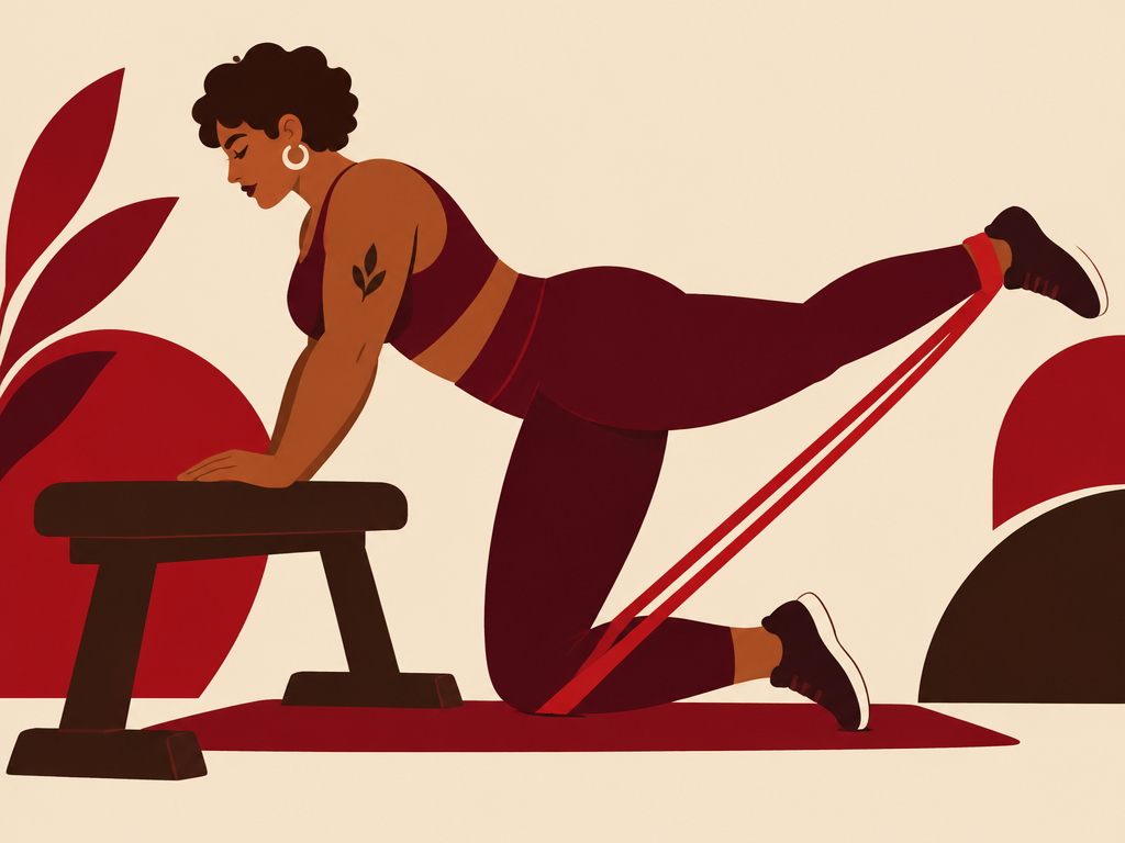 Illustration of adapted resistance-band training